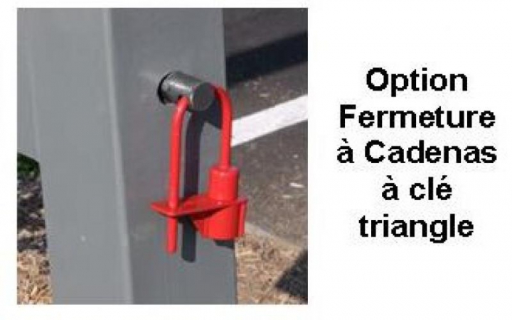 Cadenas à clé triangle en option